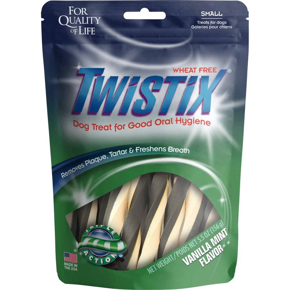 N-Bone Twistix Vanilla Mint Dental Dog Treats - Large Image