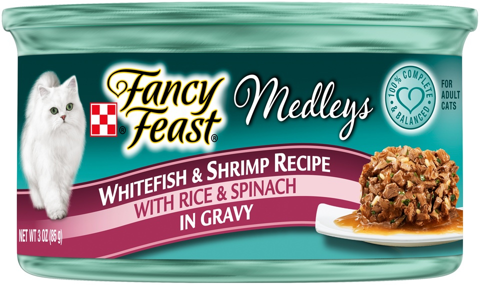 Fancy Feast Medleys Whitefish  Shrimp Recipe Canned Cat Food - 3 oz, case of 24 Image