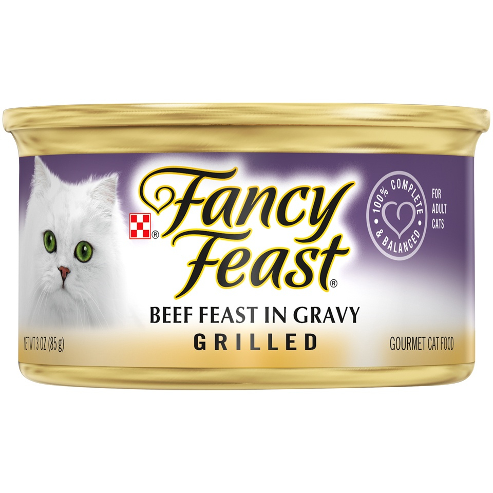 Fancy Feast Grilled Beef Feast In Gravy Canned Cat Food - 3 oz, case of 24 Image