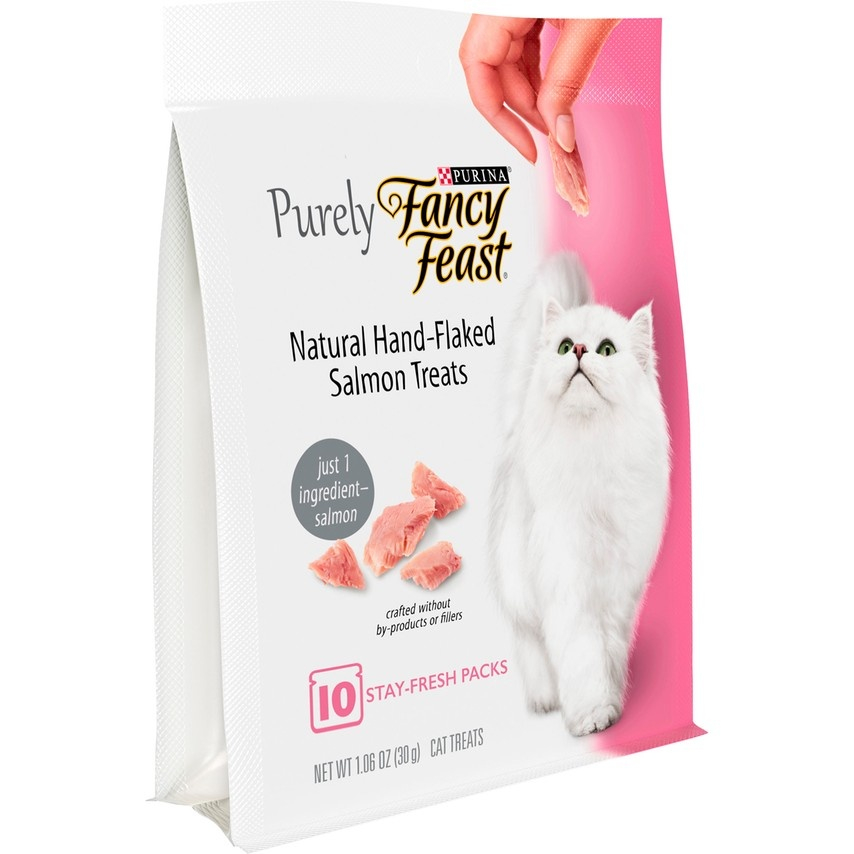Fancy Feast Purely Natural Hand-Flaked Salmon Cat Treats - 1.06 oz Image