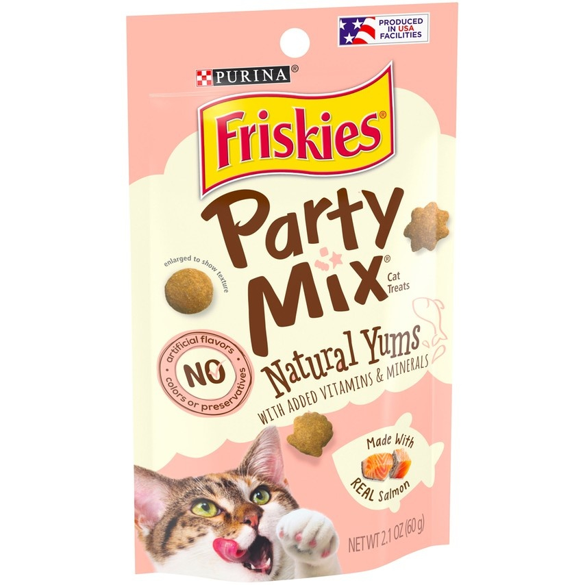 Friskies Party Mix Naturals Salmon Flavor Cat Treats - 2.1 oz Image