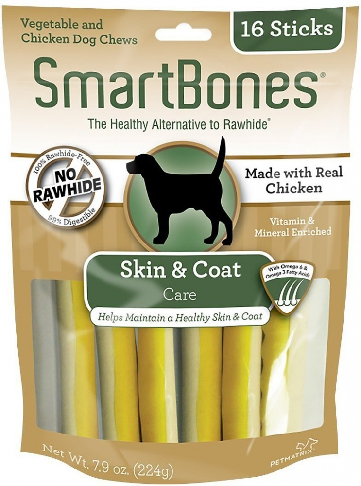 SmartBones Skin  Coat Care Chicken Chews Dog Treats - 16 pack Image