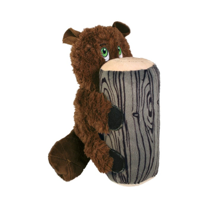 kong plush beaver dog toy