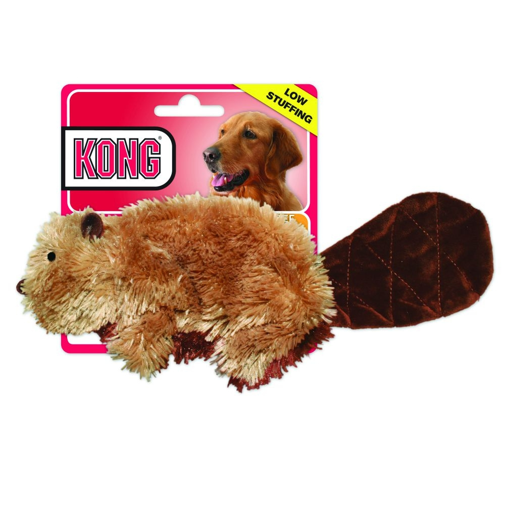 kong plush beaver dog toy