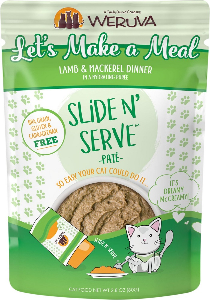 Weruva Slide N' Serve Grain Free Let's Make a Meal Lamb  Mackerel Dinner Wet Cat Food Pouch - 2.8 oz, case of 12 Image