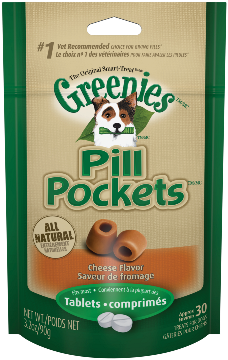 Greenies Pill Pockets Canine Cheese Flavor Dog Treats - For tablets: 3.2 oz, 30 count Image