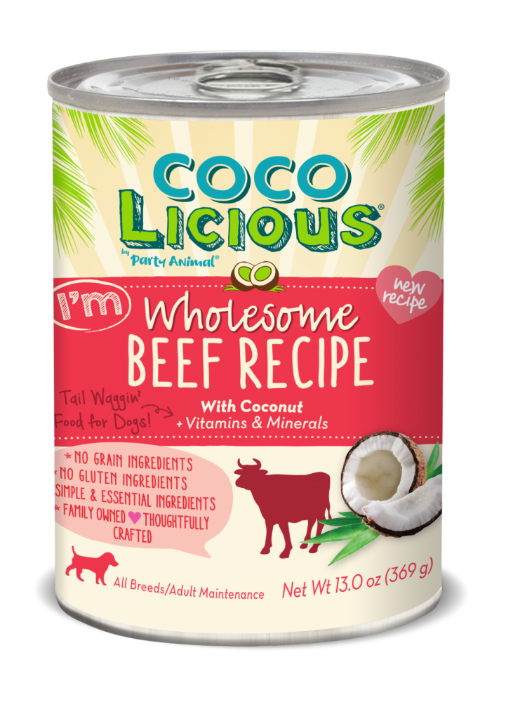 Party Animal Cocolicious Grain Free I'm Wholesome Beef Recipe Canned Dog Food - 13 oz, case of 12 Image