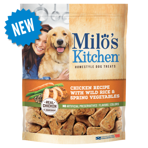 Milo's Kitchen Chicken with Wild Rice & Spring Vegetables Soft & Chewy Dog Treats - 18 oz Image