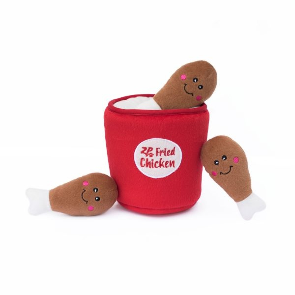 ZippyPaws Zippy Burrow Chicken Bucket Hide  Seek Puzzle Dog toy - Puzzle Dog toy Image