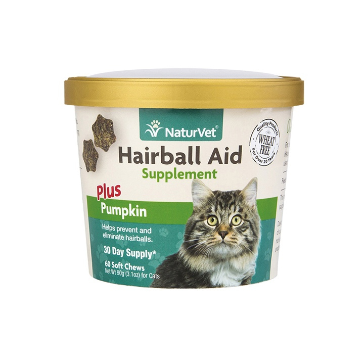 NaturVet Hairball Aid + Pumpkin Soft Chews for Cats - 100-ct Image