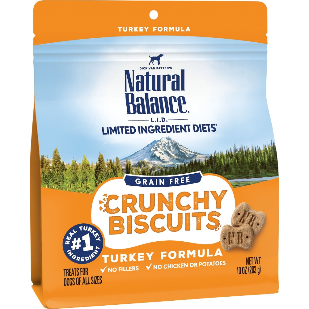 Natural Balance L.I.D. Limited Ingredient Diets Crunchy Biscuits Turkey Formula Dog Treats - 10 oz Image