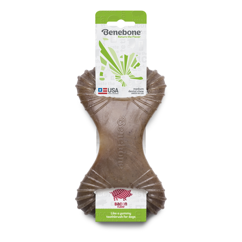 Benebone Real Bacon Flavored Dental Chew Dog toy - Small Image