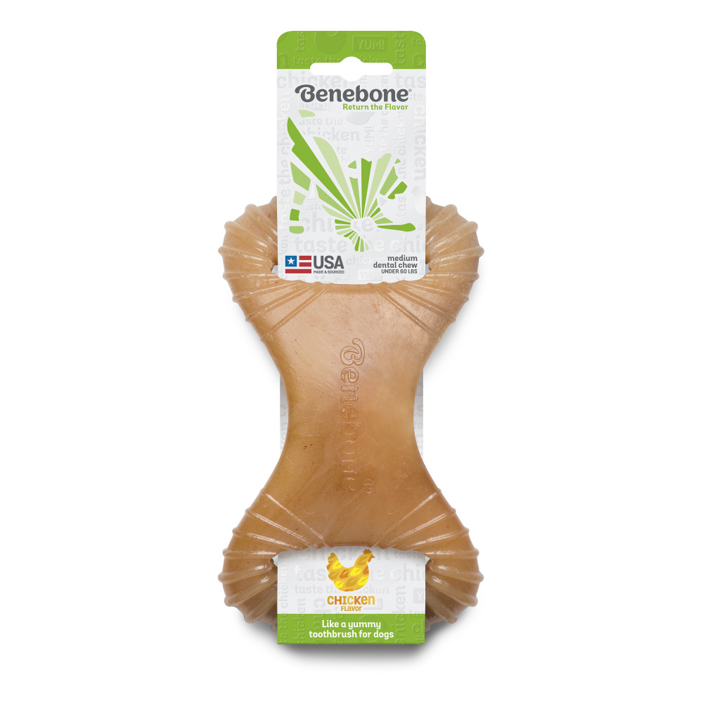Benebone Real Chicken Flavored Dental Chew Dog toy - Medium Image