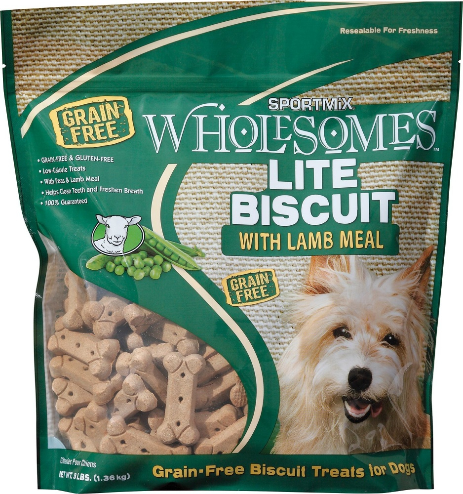 SPORTMiX Wholesomes Lite Biscuits with Lamb Meal Grain Free Dog Treats - 3 lb Bag Image
