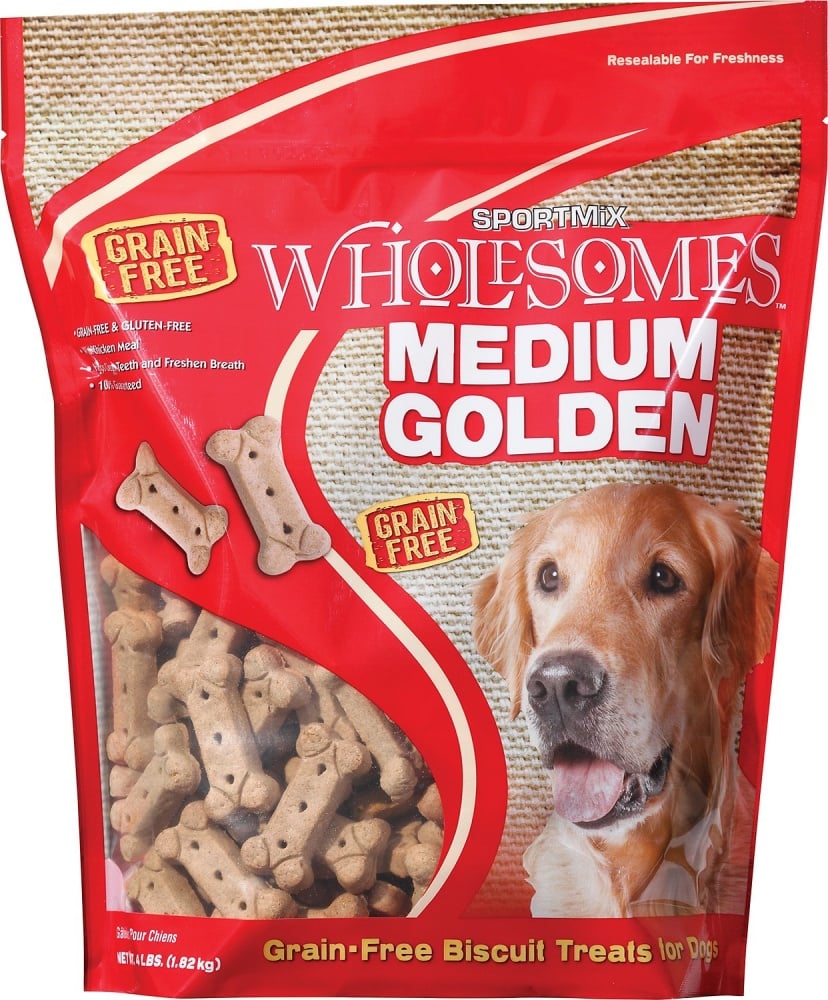 SPORTMiX Wholesomes Medium Golden Biscuits Grain Free Dog Treats - 20 lb Bag Image