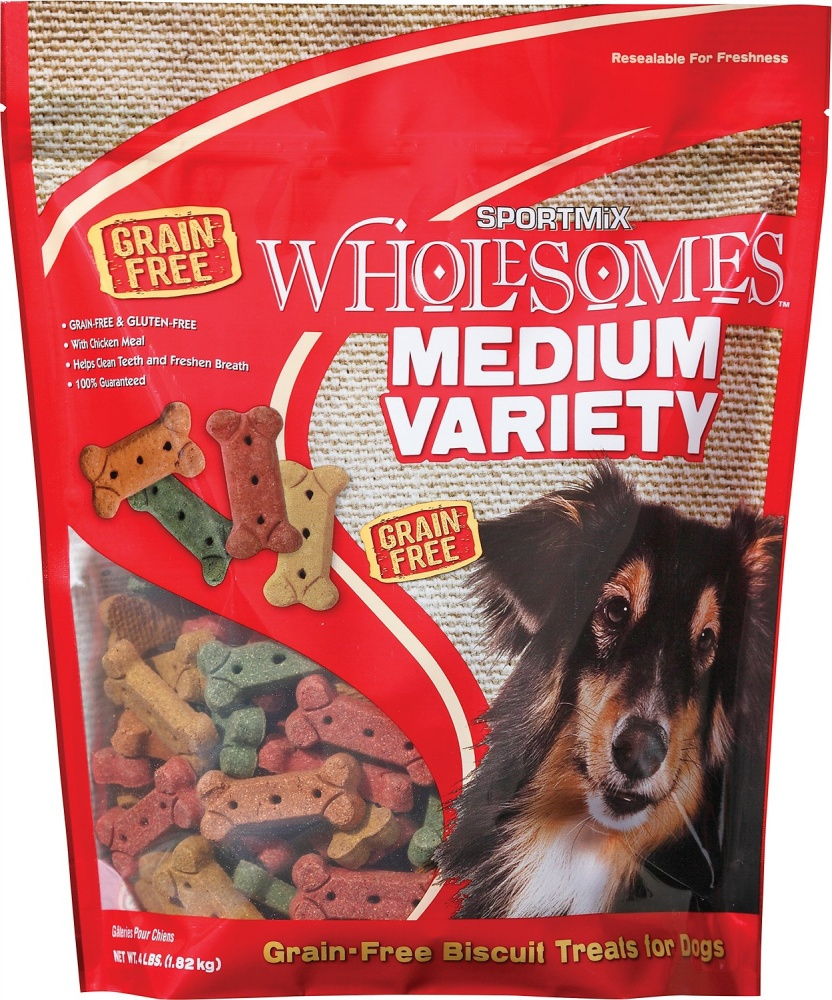 SPORTMiX Wholesomes Medium Variety Biscuits Grain Free Dog Treats - 20 lb Bag Image