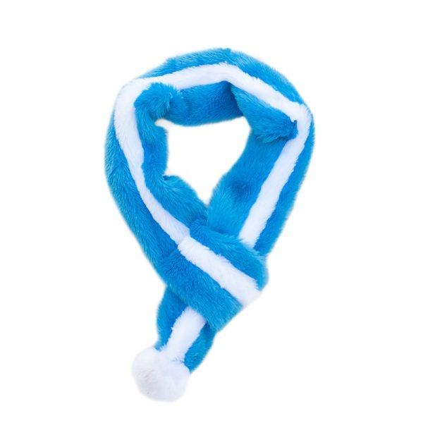 ZippyPaws Hanukkah Blue Plush Scarf For Dogs - Small Image