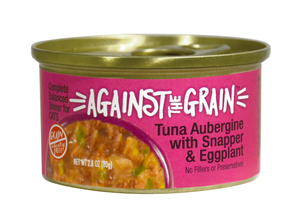 Against the Grain Farmers Market Grain Free Tuna Aubergine With Snapper  Eggplant Canned Cat Food - 2.8, case of 24 Image