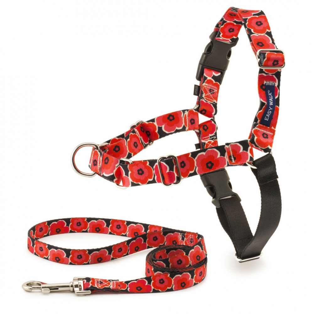 PetSafe Easy Walk Chic Poppies Dog Harness  Leash - Medium Image