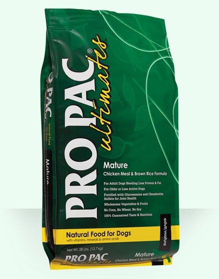 PRO PAC Ultimates Mature Chicken Meal  Brown Rice Recipe Dry Dog Food - 28 lb Bag Image