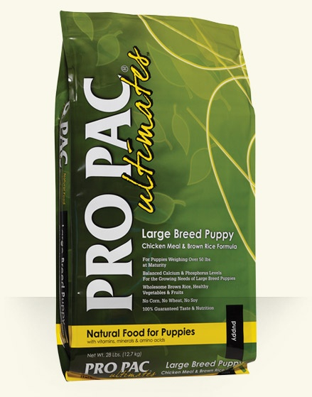 PRO PAC Ultimates Large Breed Puppy Chicken Meal  Brown Rice Recipe Dry Dog Food - 28 lb Bag Image