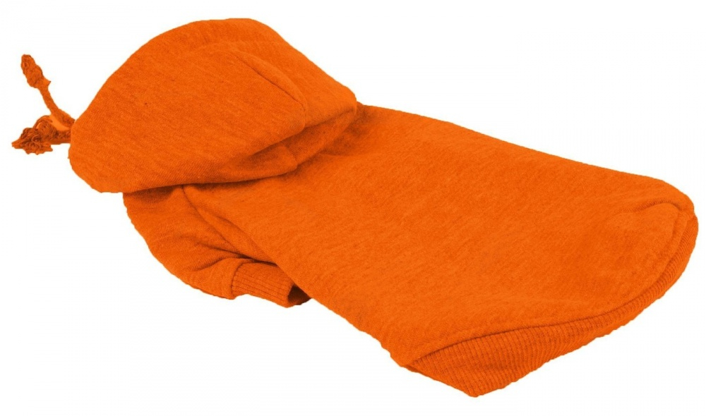Pet Life Fashion Plush Cotton Hooded Orange Dog Sweater - Large Image