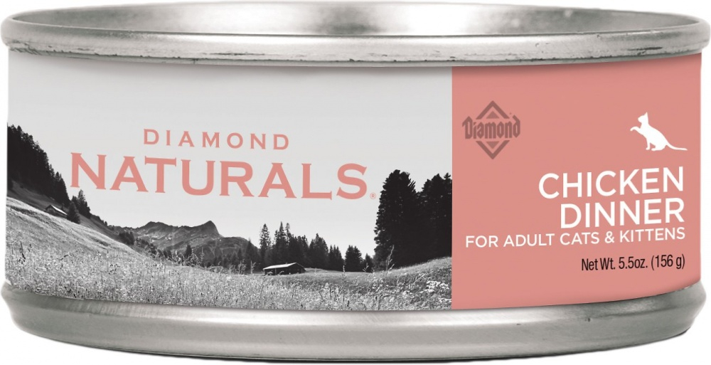 Diamond Naturals Chicken Dinner Adult  Kitten Formula Canned Cat Food - 5.5 oz, case of 24 Image