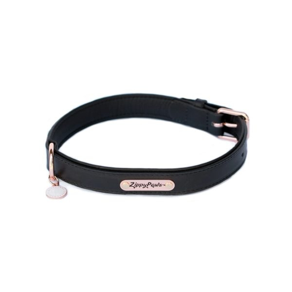 ZippyPaws Legacy Collection Black Dog Collar - Medium Image
