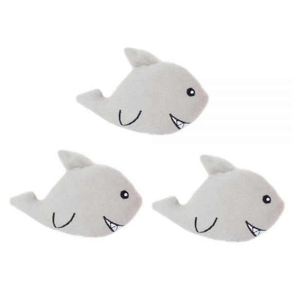 ZippyPaws Miniz Sharks 3-Pack Plush Dog toys - Plush Dog toy Image