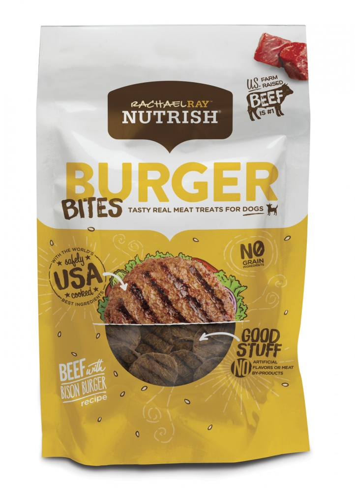 Rachael Ray Nutrish Grain Free Burger Bites Beef Burger  Bison Dog Treats - 12 oz Image