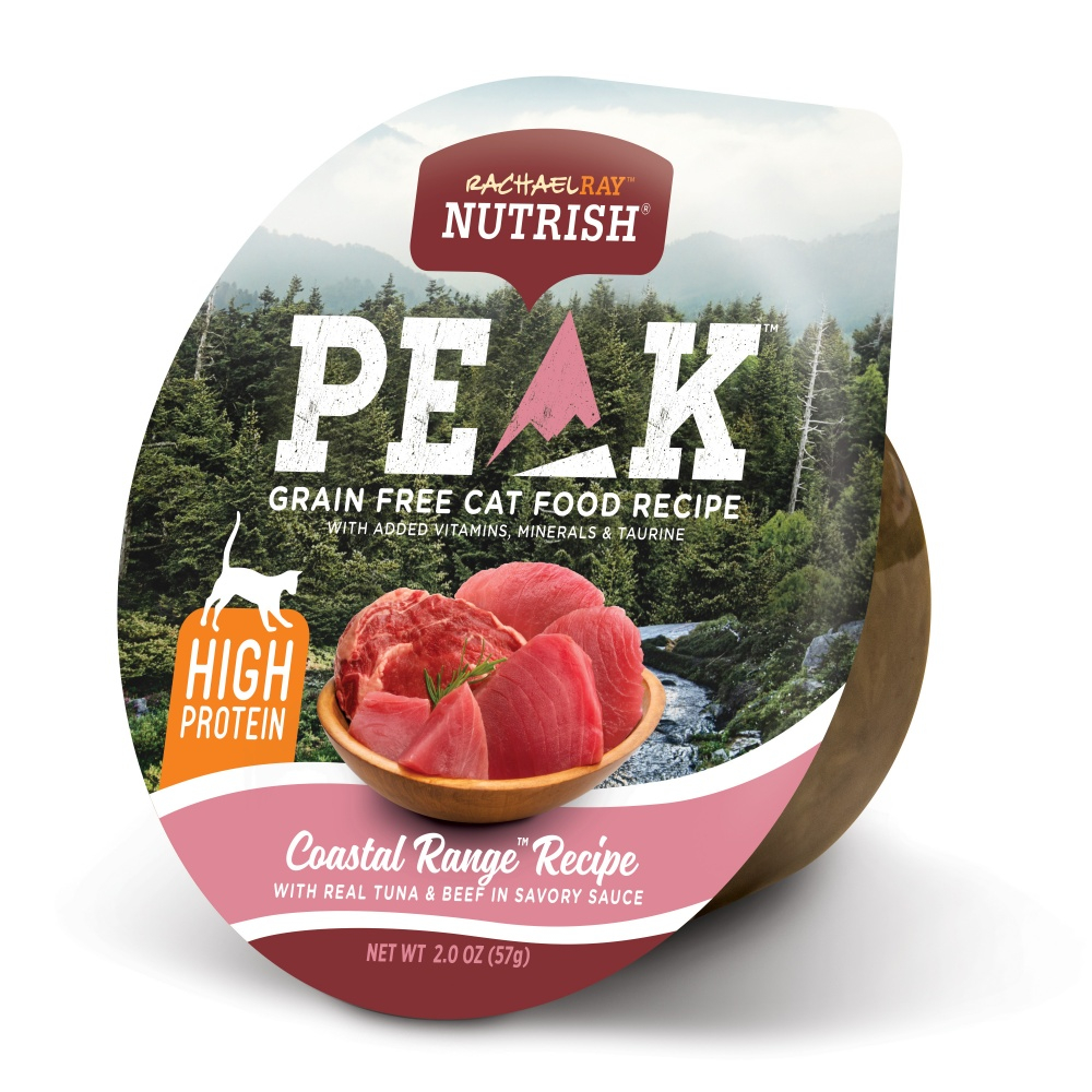 Rachael Ray Nutrish Peak Grain Free Coastal Range Tuna  Beef in Savory Sauce Recipe Wet Cat Food - 2 oz, case of 24 Image