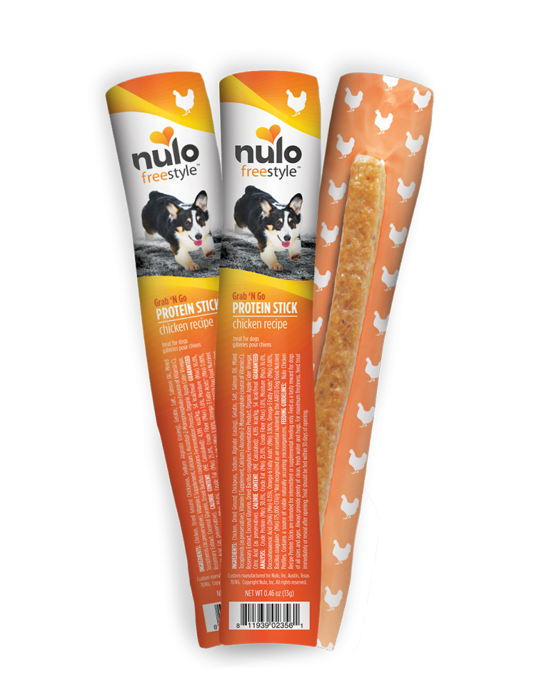 Nulo FreeStyle Grain Free Grab n Go Chicken Flavor Protein Sticks - 6.3 oz, case of 16 Image