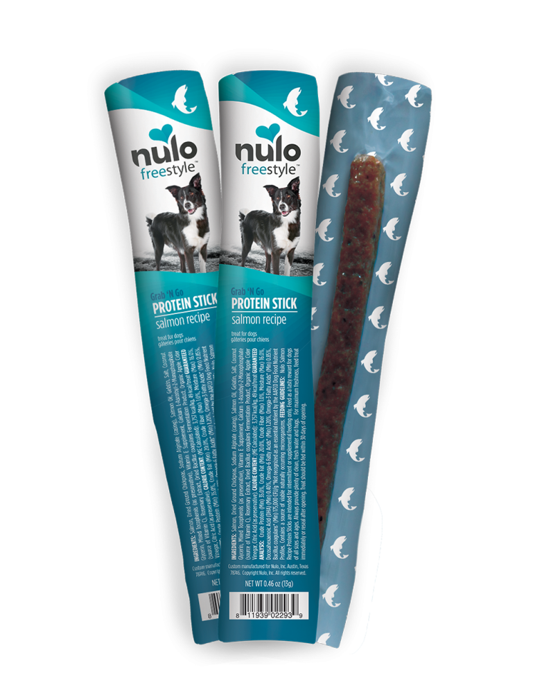 Nulo FreeStyle Grain Free Grab n Go Salmon Flavor Protein Sticks - 6.3 oz, case of 16 Image