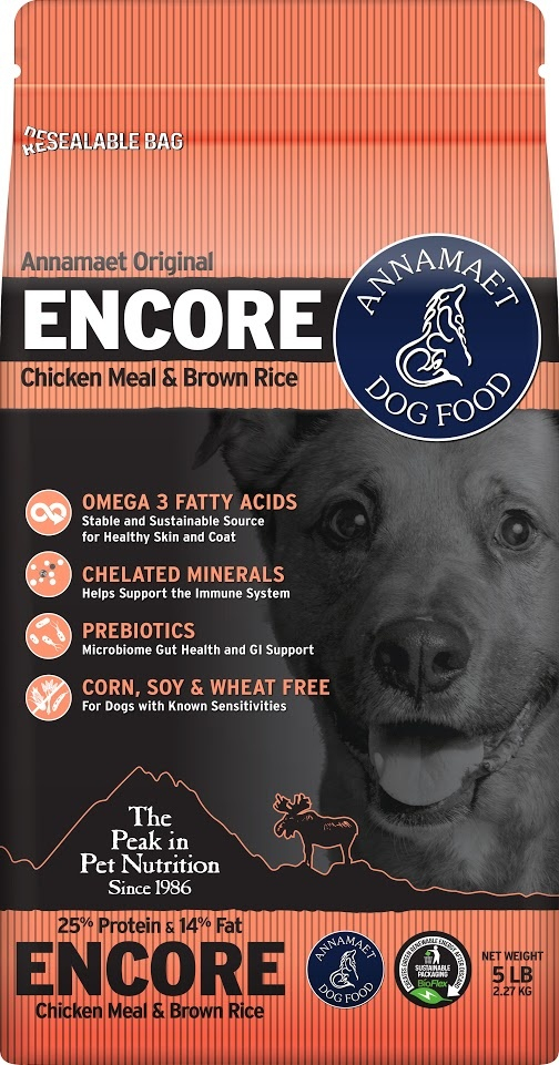 Annamaet Original Encore 25% Chicken Meal  Brown Rice Recipe Dry Dog Food - 25 lb Bag Image