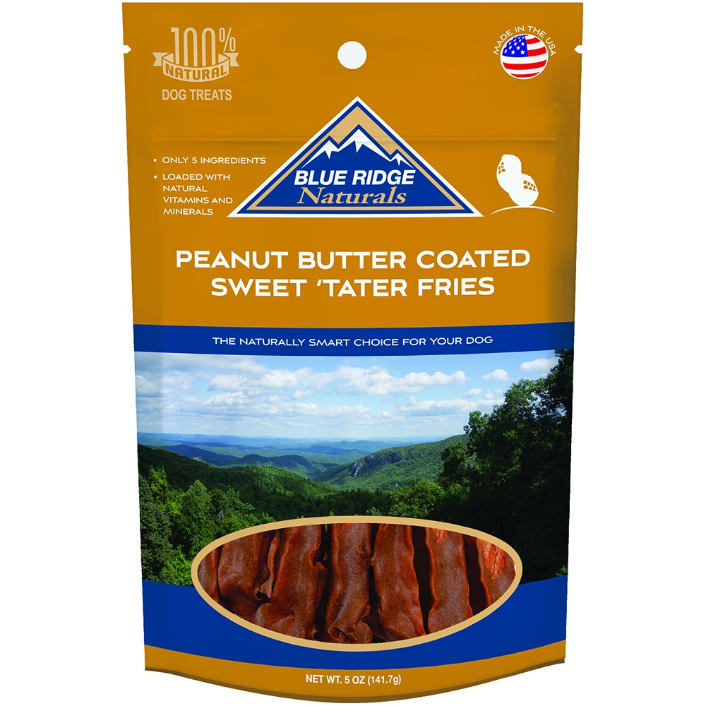 Blue Ridge Naturals Peanut Butter Coated Sweet Tater Fries Dog Treats - 5 oz Image