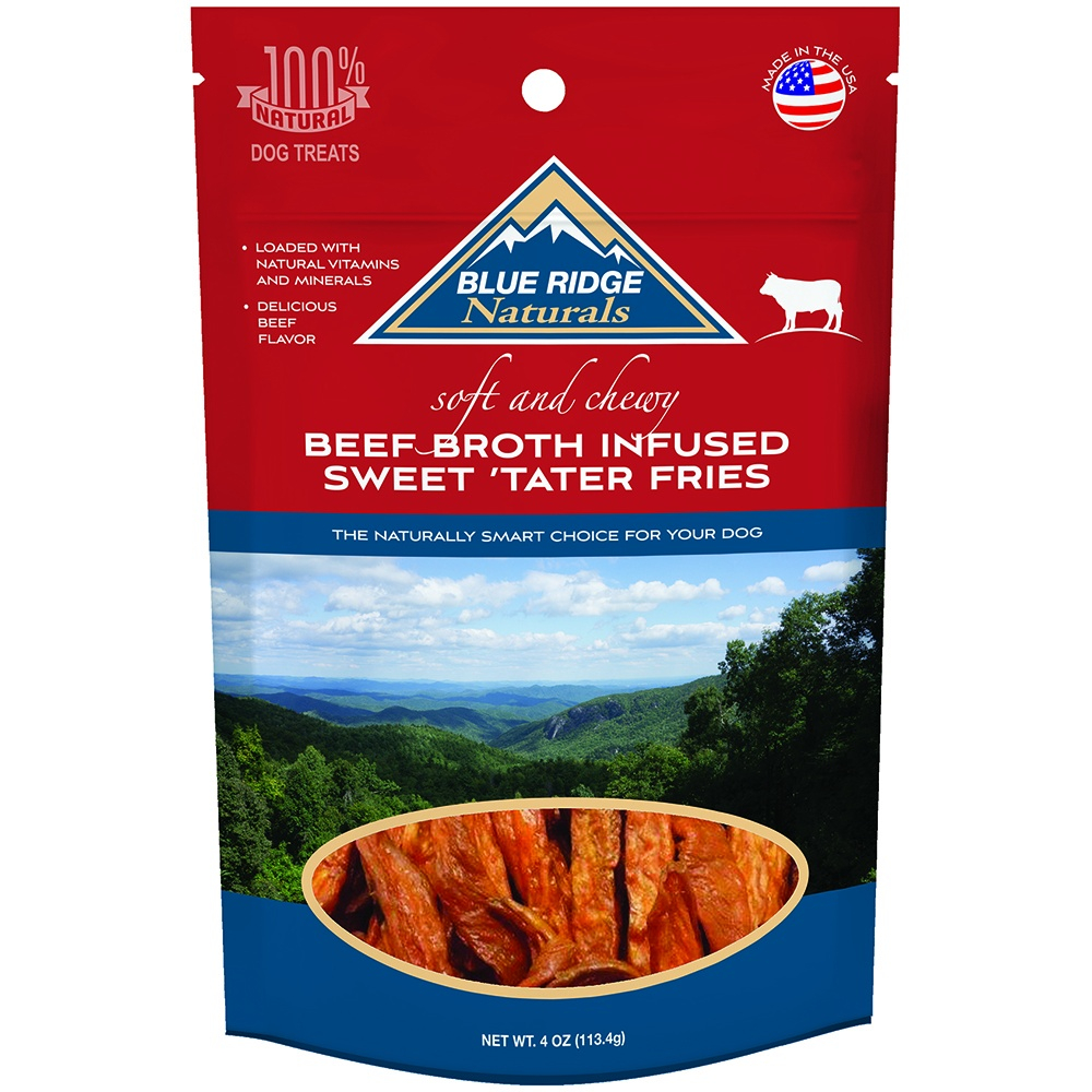 Blue Ridge Naturals Beef Broth Infused Sweet Tater Fries Dog Treats - 4 oz Image