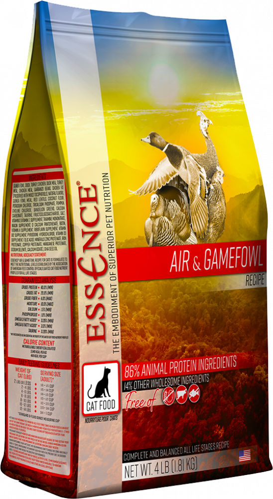 Essence Grain Free Air  Gamefowl Recipe Dry Cat Food - 10 lb Bag Image