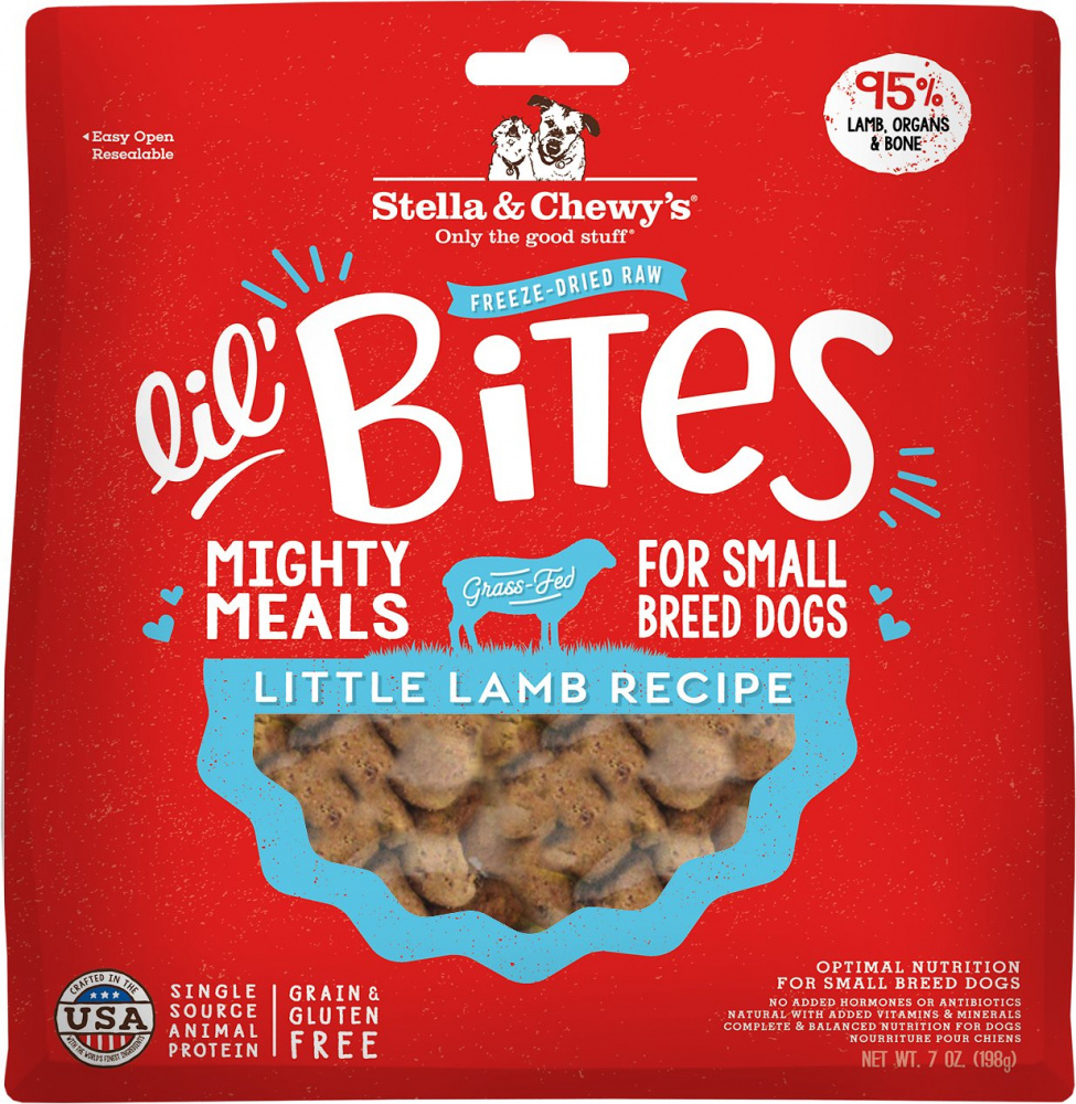 Stella  Chewy's Lil' Bites Little Lamb Recipe Freeze Dried Raw Small Breed Dog Food - 7 oz Image