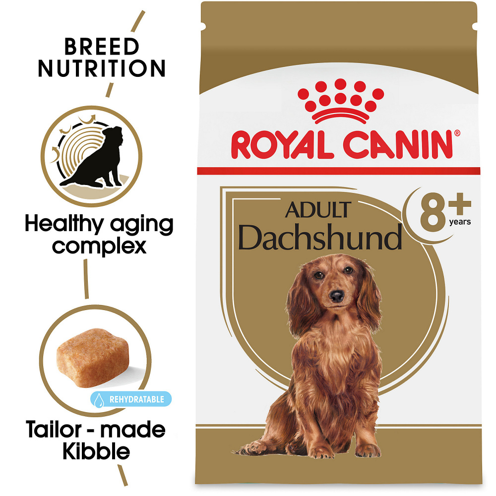 Royal Canin Dachshund 8+ Adult Dry Dog Food - 3 lb Bag Image