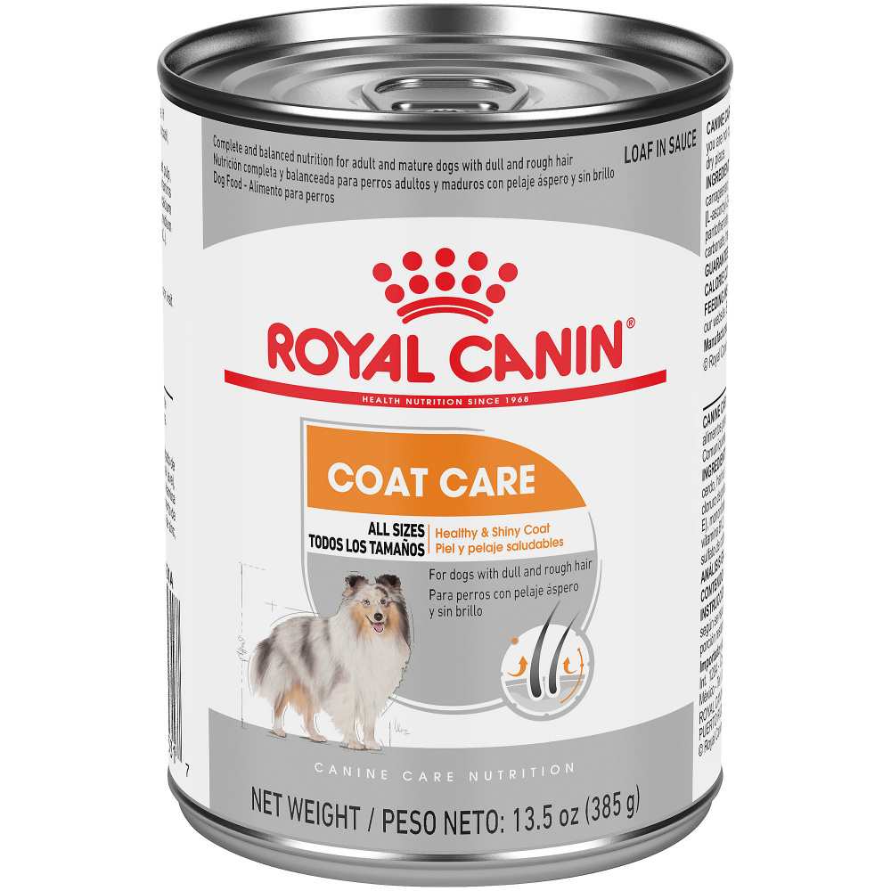 Royal Canin Coat Care Loaf in Sauce Canned Dog Food - 13.5 oz, case of 12 Image