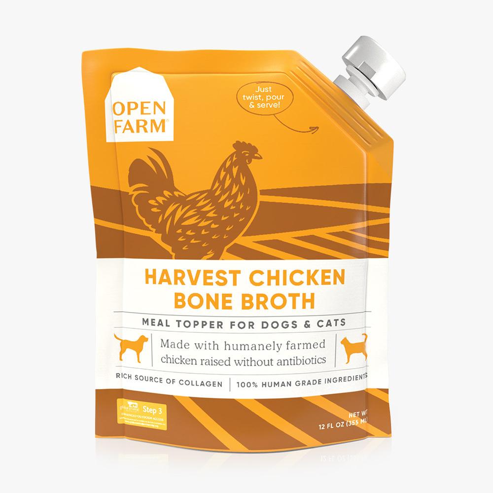 Open Farm Chicken Bone Broth for Dogs  Cats - 12 oz Image
