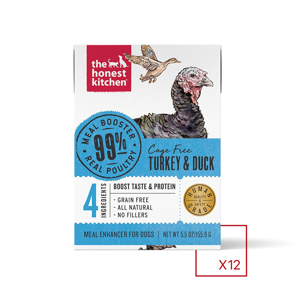 The Honest Kitchen Meal Booster 99% Turkey  Duck Dog Food Topper - 5.5 oz, case of 12 Image