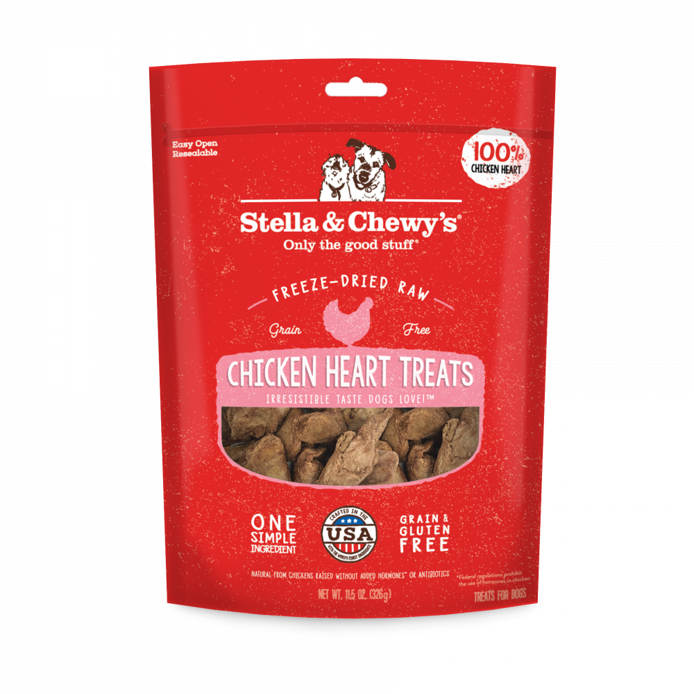 Stella  Chewy's Freeze Dried Raw Chicken Hearts Dog Treats - 11.5 oz Image