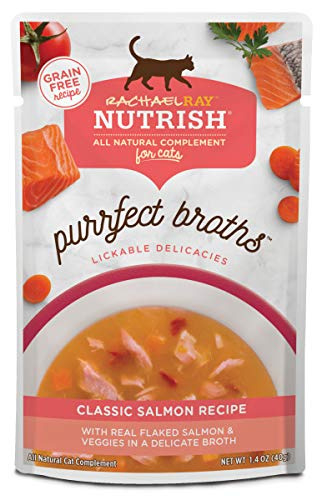 Rachael Ray Nutrish Purrfect Broths Classic Salmon Recipe Wet Cat Food Topper - 1.4 oz, case of 12 Image