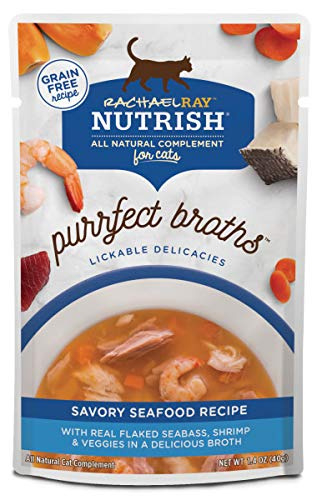 Rachael Ray Nutrish Purrfect Broths Savory Seafood Recipe Wet Cat Food Topper - 1.4 oz. case of 12 Image