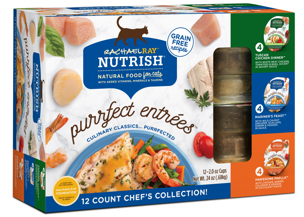 Rachael Ray Nutrish Purrfect Entrees Chef's Collection Variety Pack Wet Cat Food - 2 oz, case of 12 Image