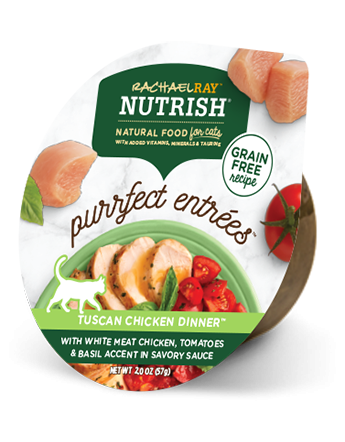 Rachael Ray Nutrish Purrfect Entrees Tuscan Chicken Dinner with Chicken, Tomatoes,  Basil Accent in Sauce Wet Cat Food - 2 oz, case of 12 Image
