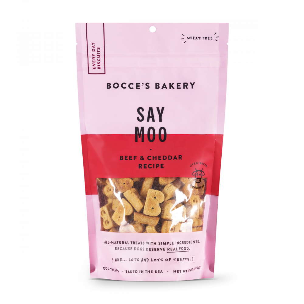 Bocce's Bakery Every Day Say Moooo Biscuit Dog Treats - 12 oz Image