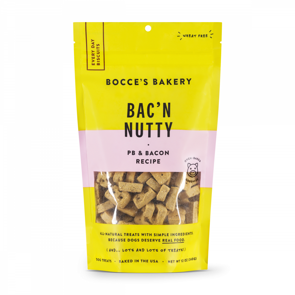 Bocce's Bakery Every Day Bac'n Nutty Biscuit Dog Treats - 12 oz Image