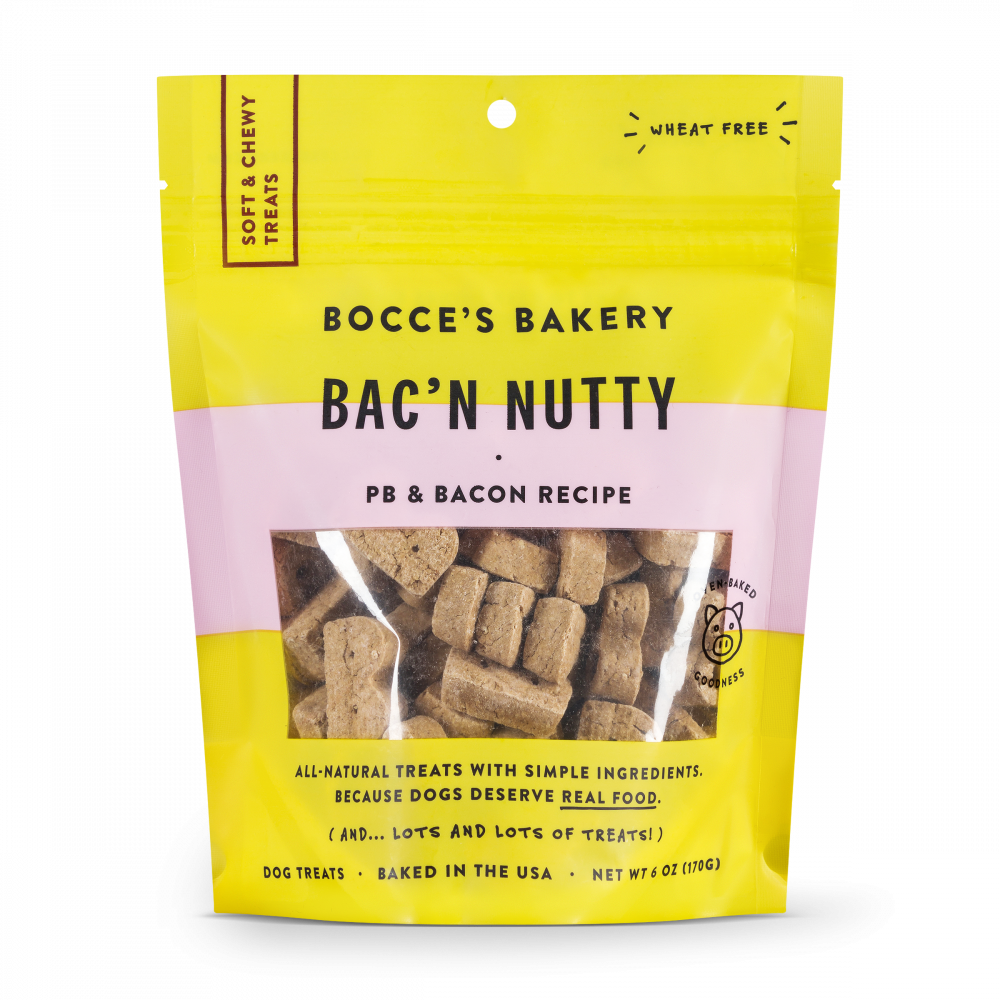 Bocce's Bakery Every Day Bac'n Nutty Soft  Chewy Dog Treats - 6 oz Image
